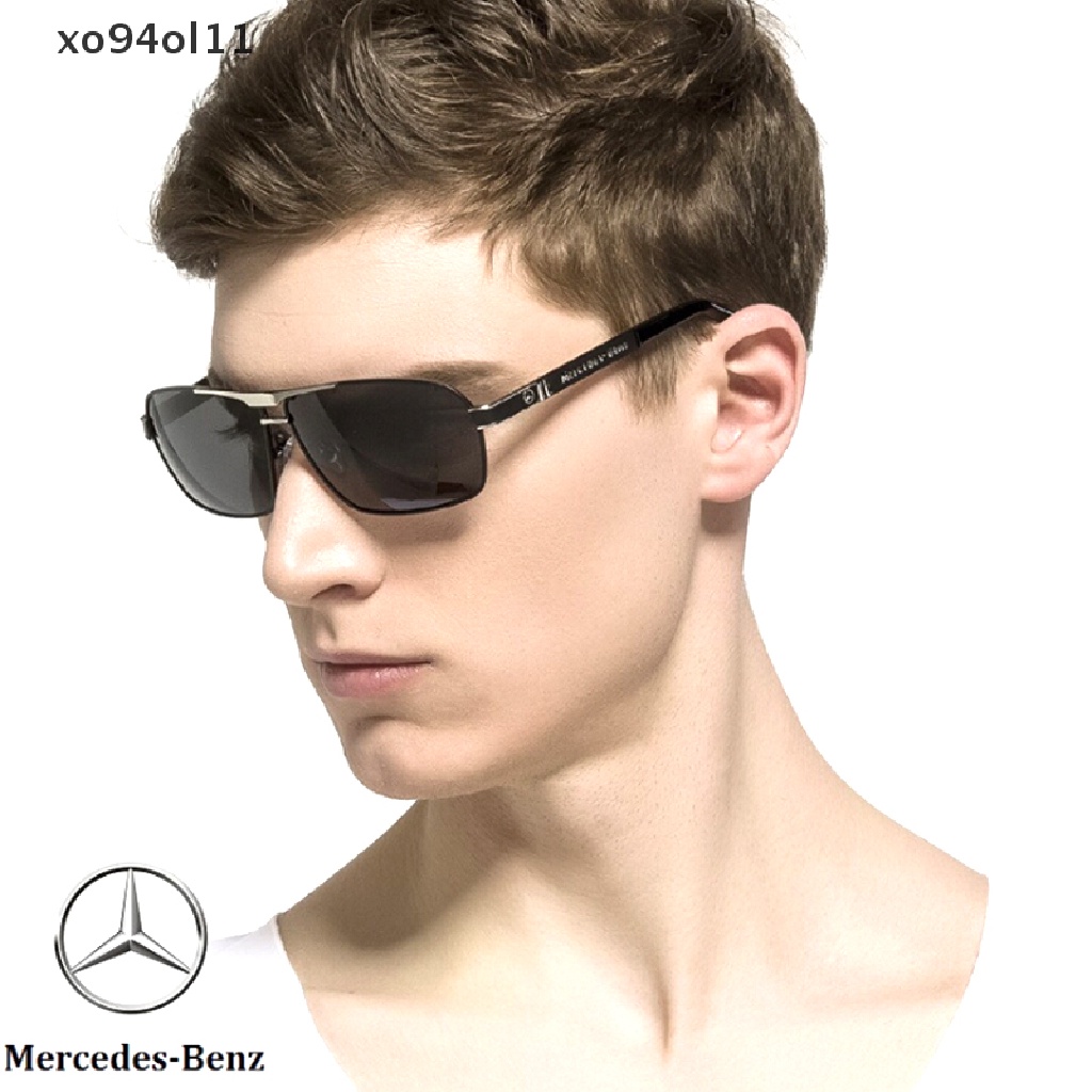 (hotsale) Kacamata Hitam Pria Model Mercedes Benz Klasik Bahan Logam Dengan Lensa Polarized