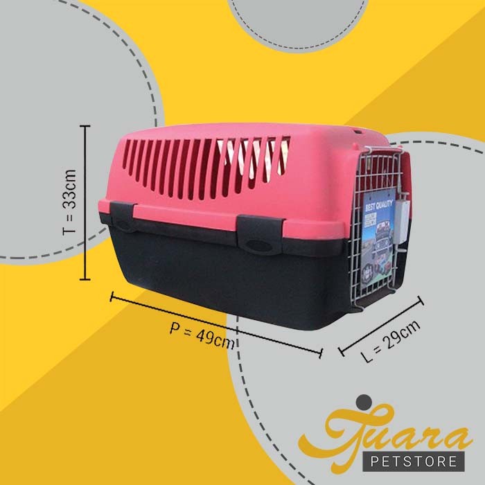 Kandang kucing Anjing  Pet Cargo Kennel Box Size M (49 x 29 x 33 cm)