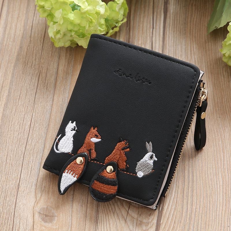 DOMPET WANITA LIPAT C182-6 KULIT IMPORT KOREA MURAH MOTIF TUPAI IMUT WALLET PREMIUM BRAND JAKARTA