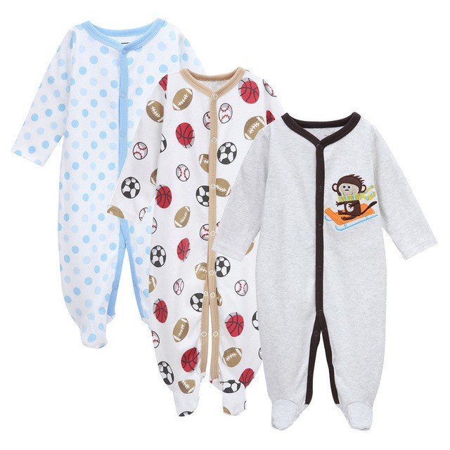 Sleepsuit Jumper Bayi isi 3pcs/ Sleepsuit Bayi 3in1
