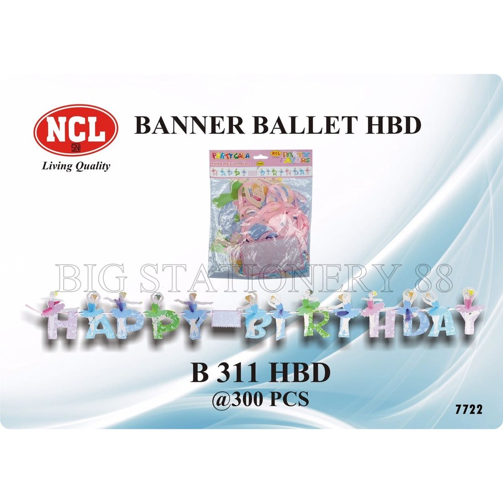 Banner Ultah HBD Renda Ballet NCL B-311-HBD