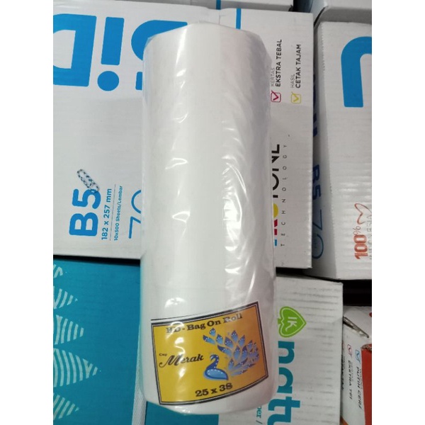 

Plastik Roll kemasan buah sayur dan fotocopy tebal 25x38