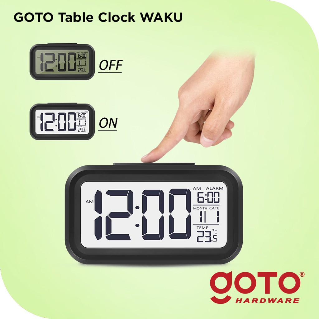 Goto Waku Table Clock LED Jam Meja Digital Smart Alarm