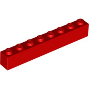 LEGO PART 3008 - 300821 - BRIGHT RED - BRICK 1X8 | Shopee Indonesia