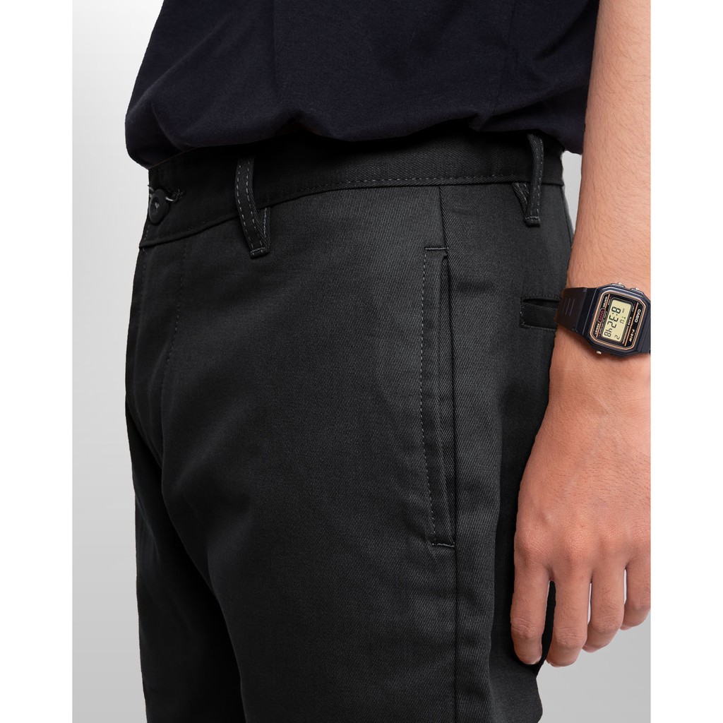 Morgen Slim Straight Chino Pants - Black