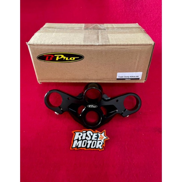 Triple Clamp Segitiga Atas Ninja RR Bpro Hitam