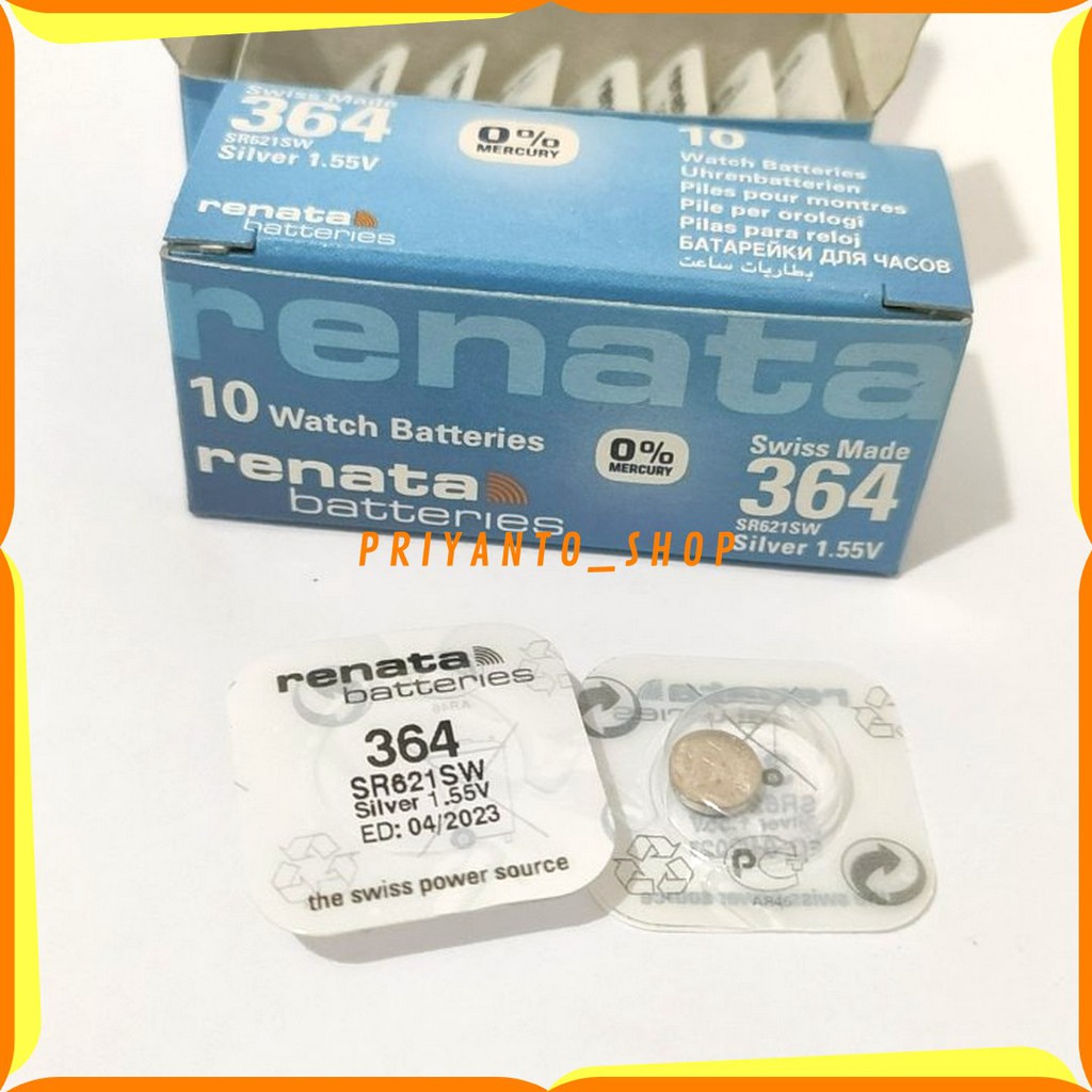 BATRE RENATA SR621SW SR621 SR 621 SW 364 BATTERY BATERAI ORIGINAL