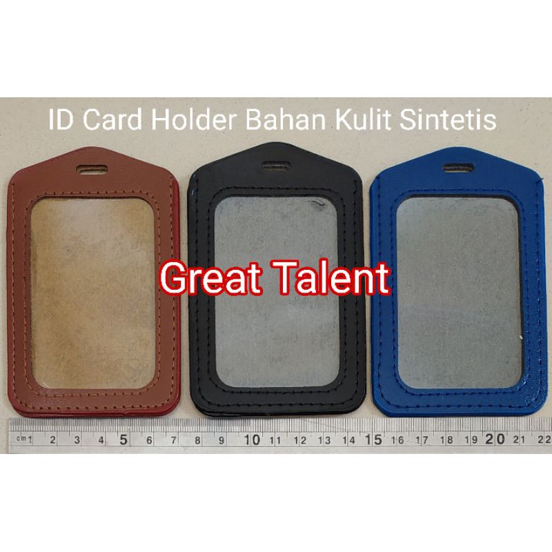

CASING KOTAK ID CARD KULIT SINTETIS - Chasing Card Holder imitasi - Frame Nametag Bahan Eva - 1 pcs