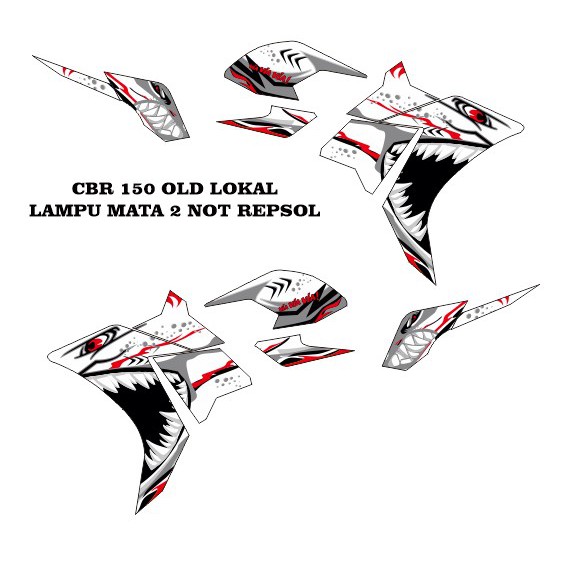 STRIPING STIKER CUSTOM CBR OLD K 45 SHARK