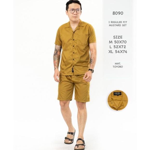Baju Tidur Piyama Polos Mustard Pria Dewasa Baju Tidur Cowok Pajamas Storcila