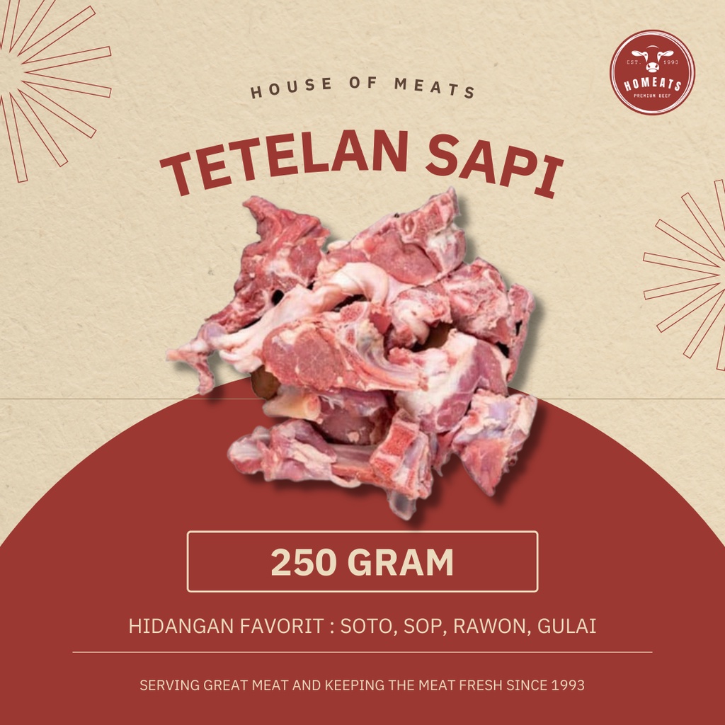

Tetelan Daging Sapi Lokal Segar 250 Gram