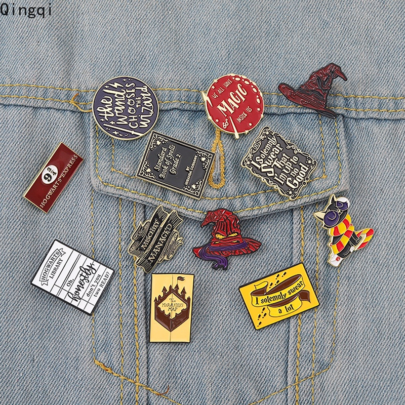 Bros Pin Enamel Desain Penyihir Untuk Anak