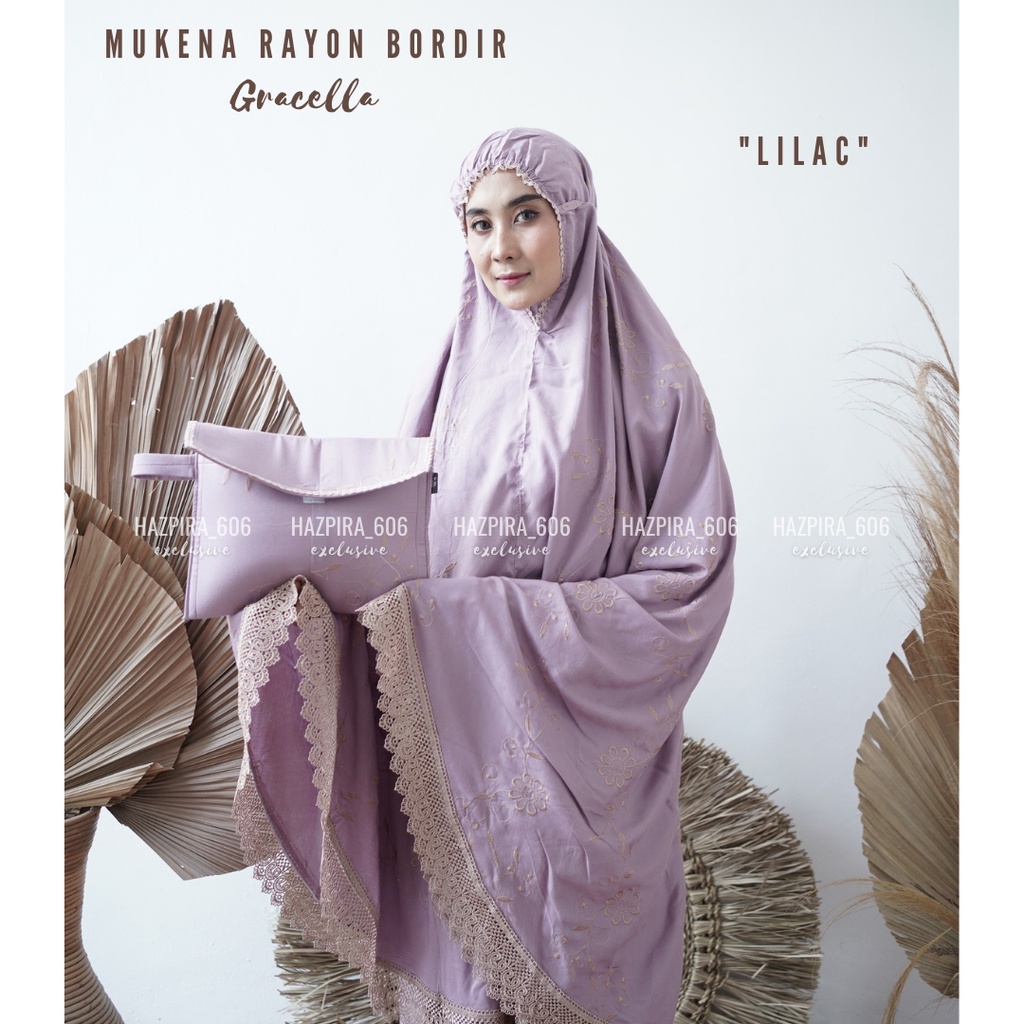 Mukena Dewasa Rayon Gracella Bordir Jumbo