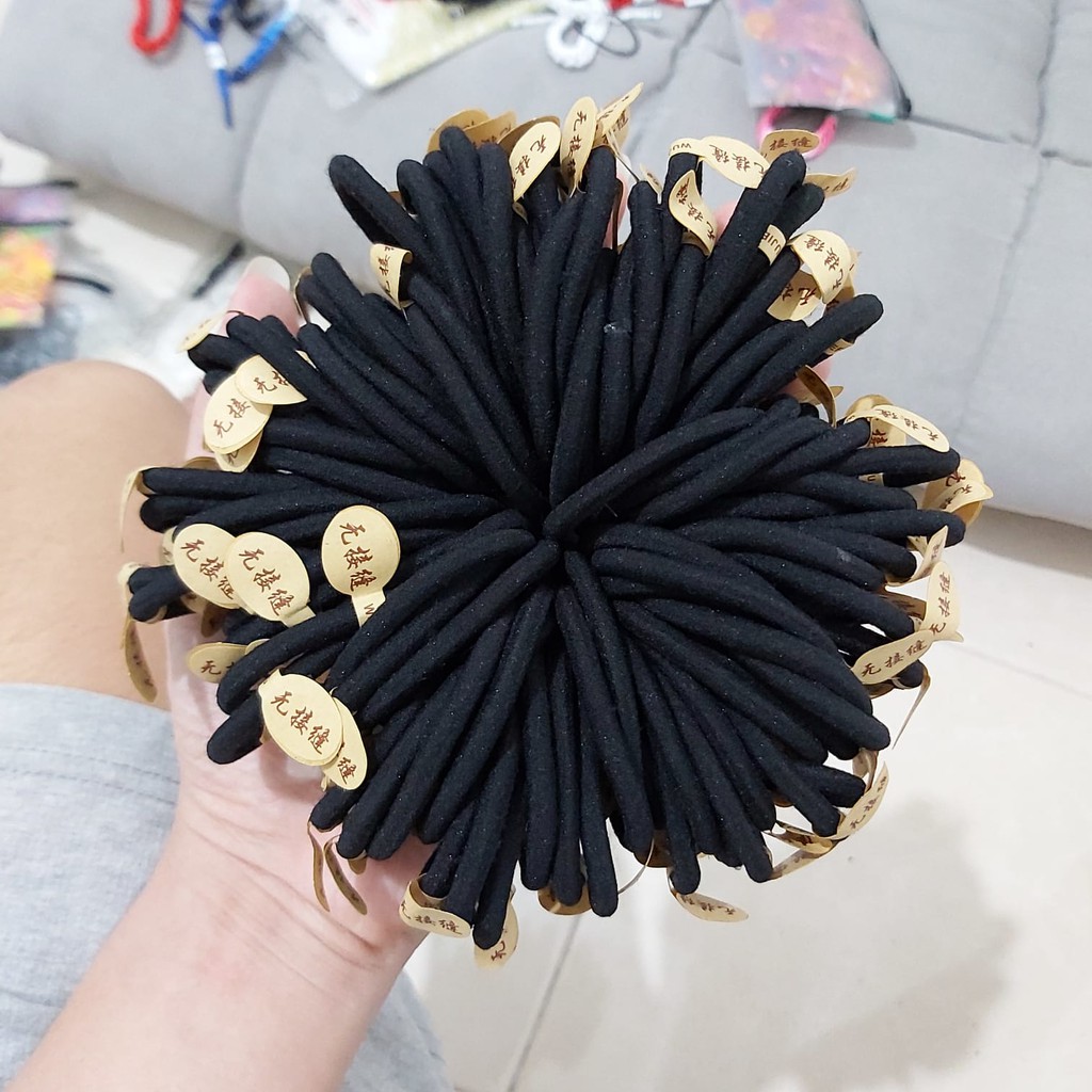 1 PCS Ikat Rambut Hitam Polos - High Quality Premium - Aksesoris Rambut-2