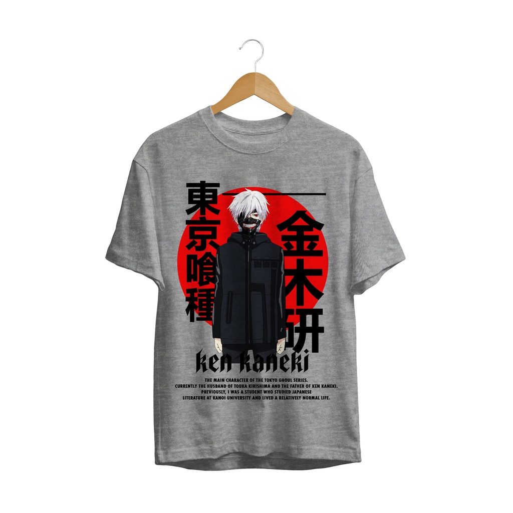 KAOS BAJU ANIME  SERIES  KANEKI KEN Tokyo Ghoul ORIGINAL PLASTISOL PREMIUM