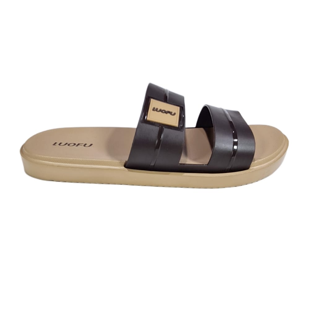 LUOFU ORIGINAL jelly sandal karet empuk murah pria selop sandal cowok import ban 2 sendal E6208SM5W