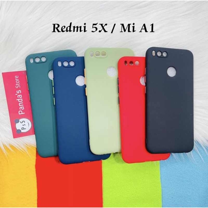 Case Redmi 5x / Mi A1 Babycase + Pelindung Kamera, Makaron Full Color (PsS)