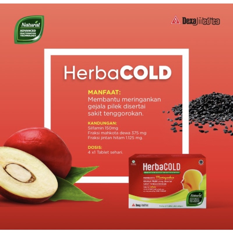 Herbacold box 30 tablet ( herbal flu pilek tenggorokan sakit )