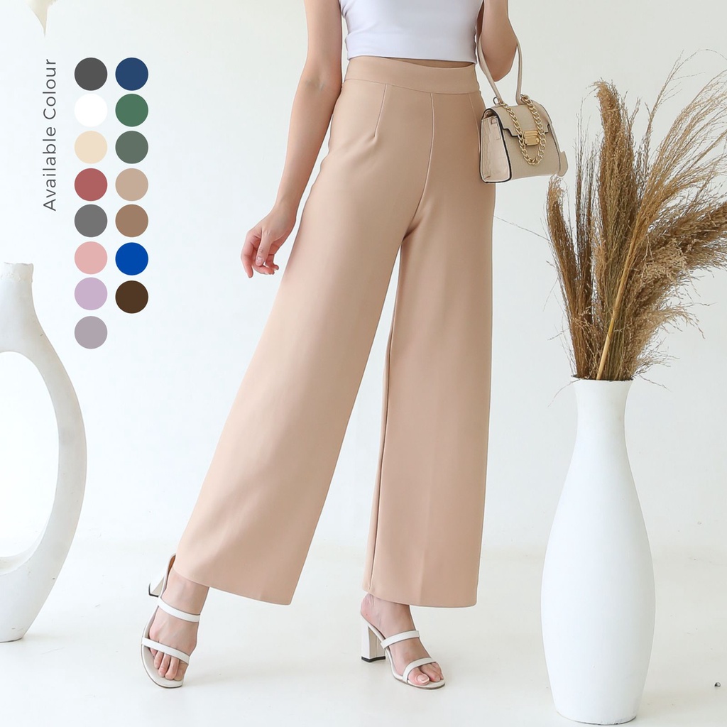 V302 Celana High Waist Cullote Pants / Celana Kulot Wanita / Celana Panjang / Celana Kantor / Celana casual