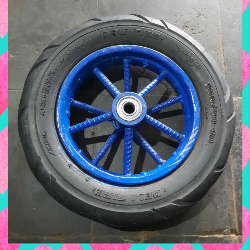 Roda Gerobak Vespa Ukuran 10/11 Tanpa As