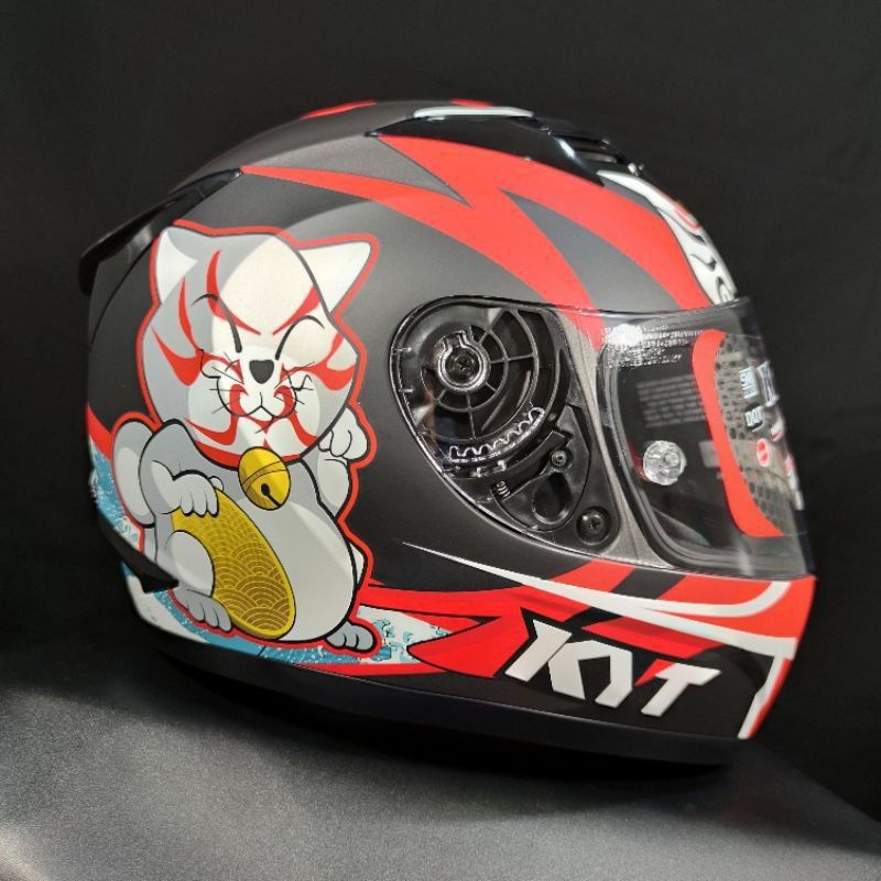 KYT R10 Kabuki Cat Gunmetal Dof Pinlock