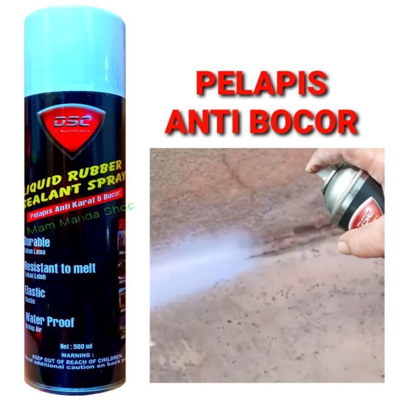 DSC Spray Waterproof pelapis anti bocor, anti karat, anti korosi, peredam mobil 500ml - Rubber sealant spray 500ml