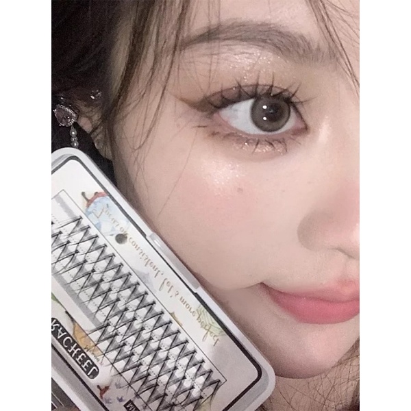 FAIRY DOLLY LASHES - DOUYIN MAKEUP V Shape Segmented Type  False Eyelashes Natural Simulation Grafting Single Cluster Eyelashes Makeup Beauty Tools