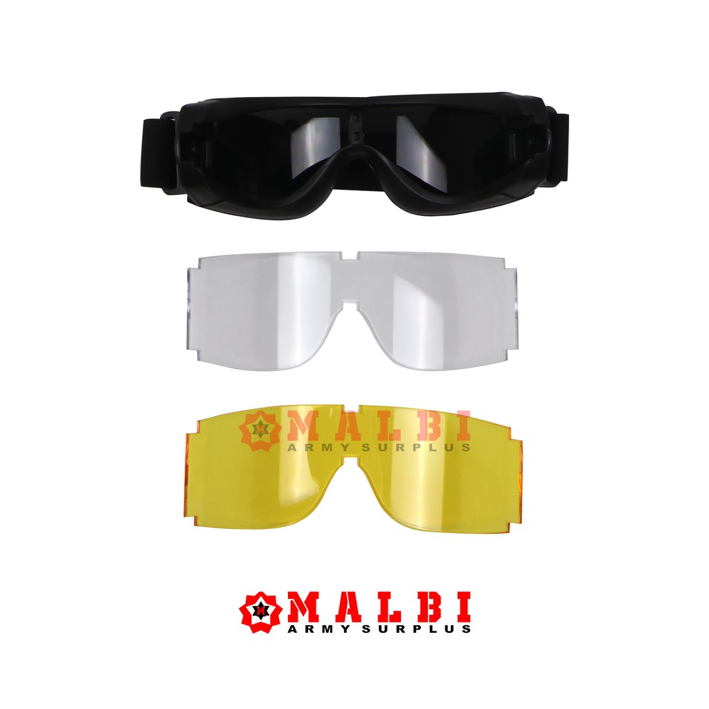 Kacamata GOGGLE MASK Tactical Airsoft 3 Lensa
