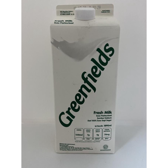 

[COD] GREENFIELDS FULL CREAM FRESH 1.89 LT [COD]