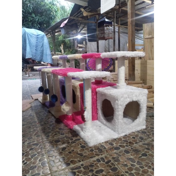 cat tree cat condo rumah kucing garukan kucing panjatan pet scratching home cat