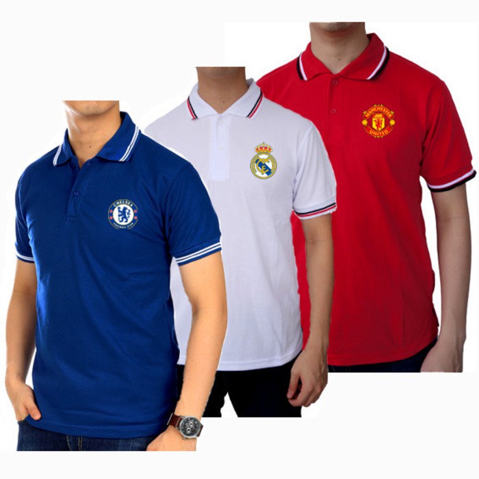 Nyaman adem Polo Shirt BOLA / kaos bola / club bola / Baju Kerah cowok / Polo BOLA Original