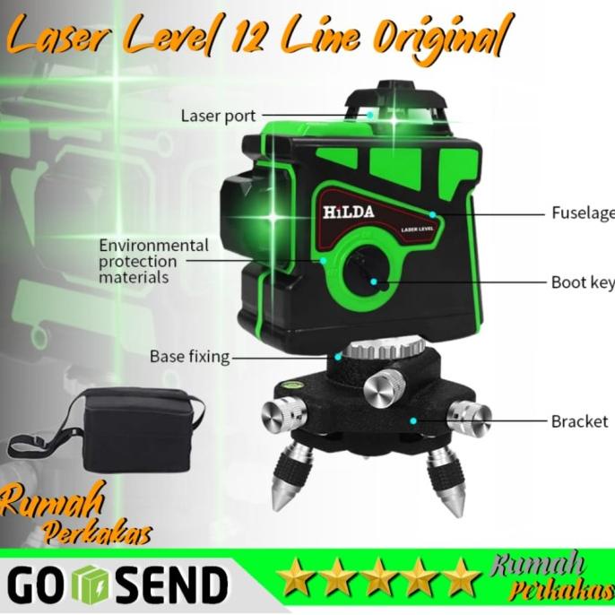 Laser Level 12 Line HILDA Laser 3D Mesin Leveling High-precision