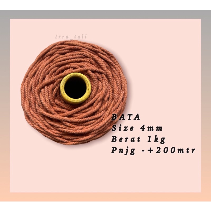 Tali katun warna Bata 1kg