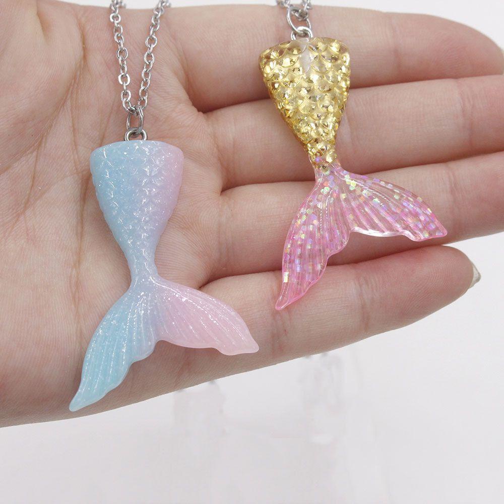 Preva Beauty Mermaid Alloy Perhiasan Wanita Kalung Anti Karat