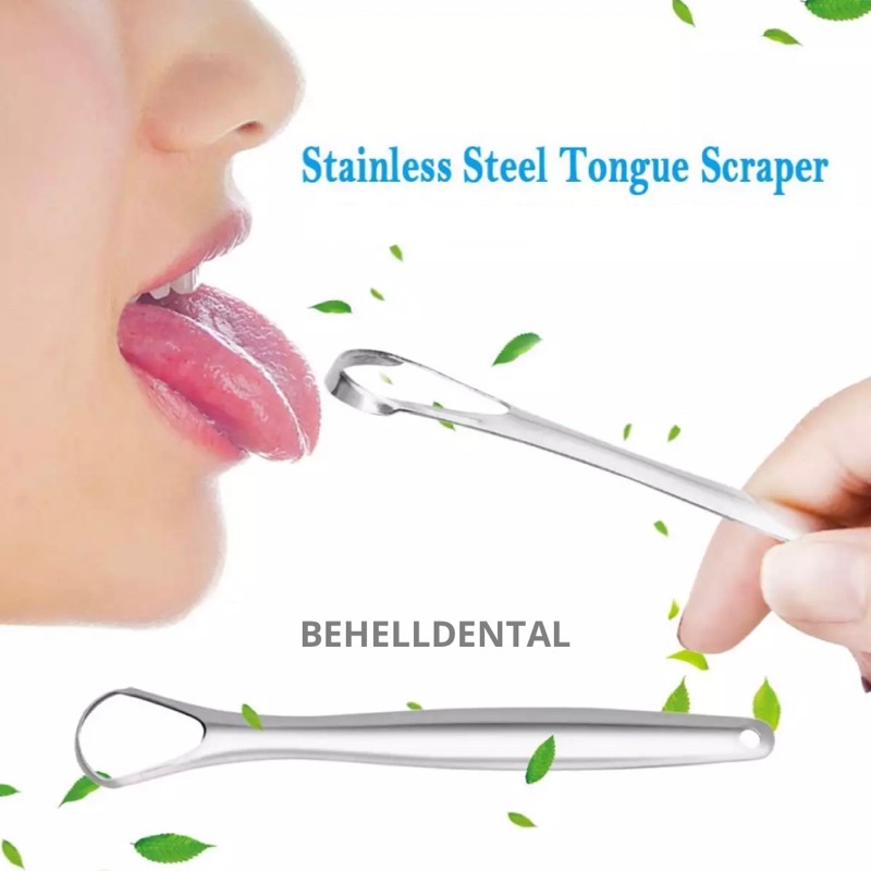 Sikat lidah pembersih lidah tongue scraper food grade tongue cleaner alat kerok clean  anti karat 2 | Behelldental Behell dental Behel