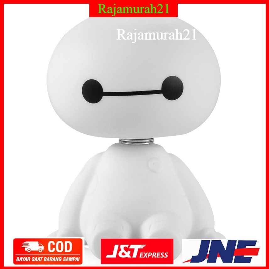 Baymax Shaking Head Ornament Aksesoris Mobil - White - OMRSFEWH