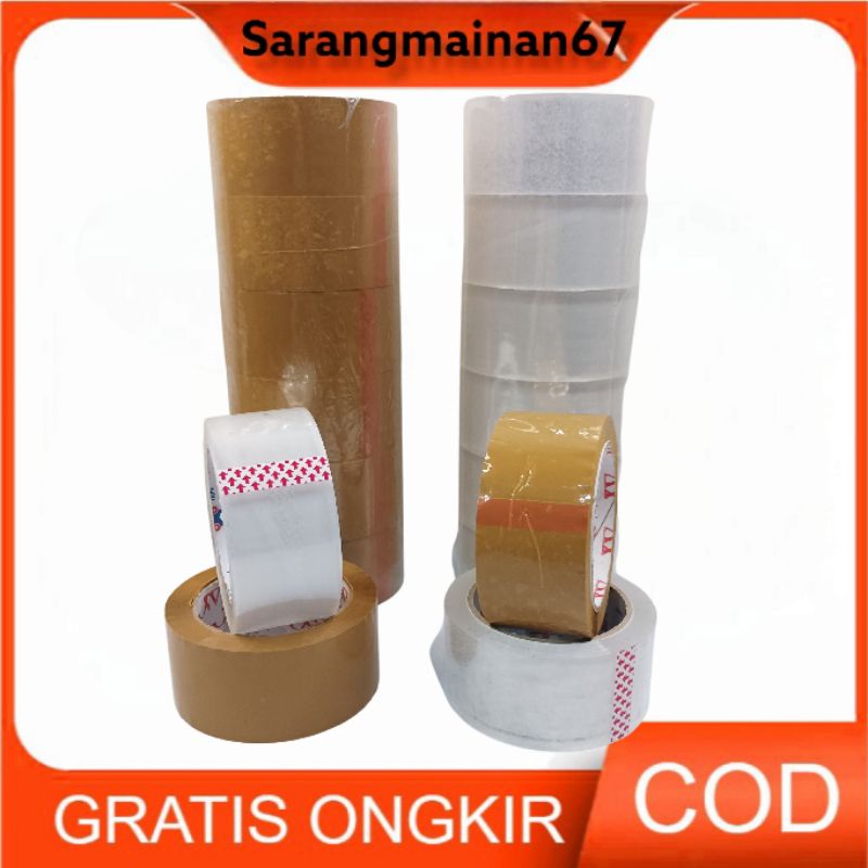 

LAKBAN BENING COKELAT 48MM x 100 YARD ROLL KUAT DAN TEBAL PLAKBAN ISOLASI