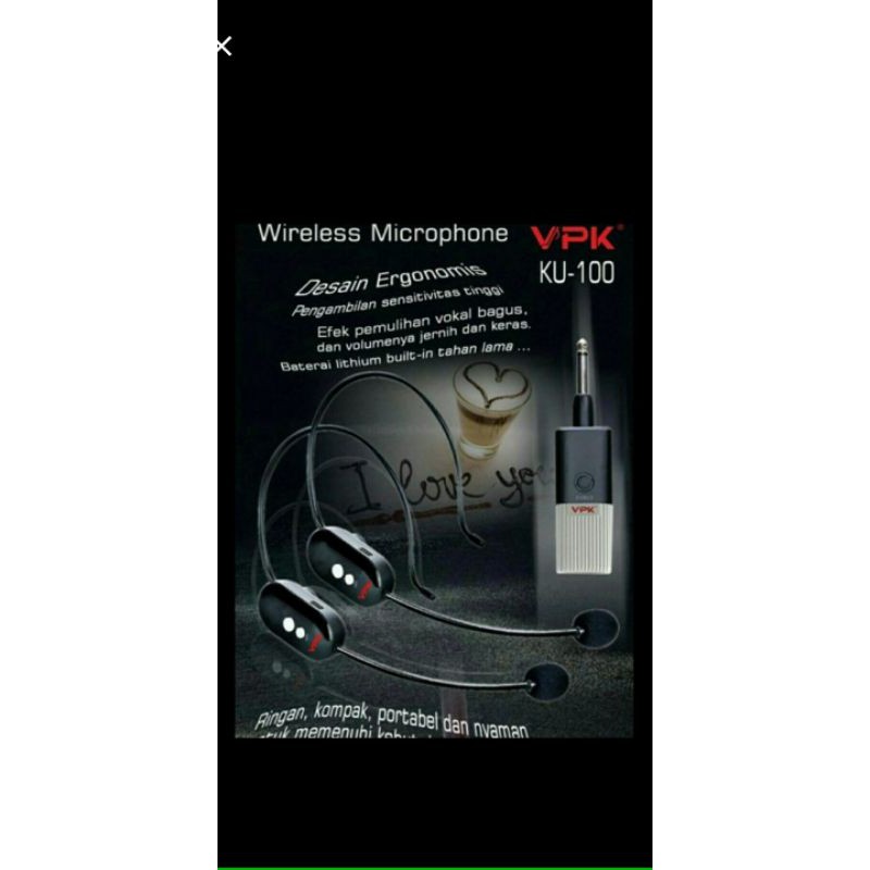 mic wireless VPK KU-100.2mic bando charger.free koper