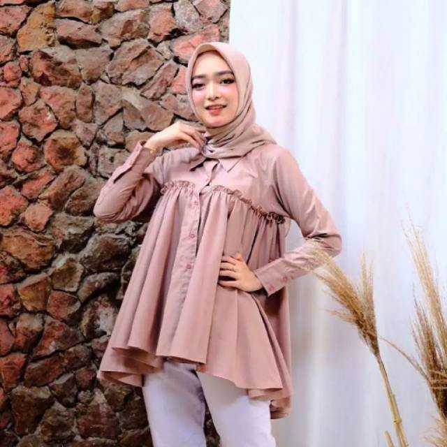 Nadia top atassn bliouse wanita fashion muslim