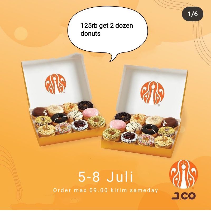 JCO Promo Donat 2 lusin - Sale Donat Kentang Premium Snack Murah Enak