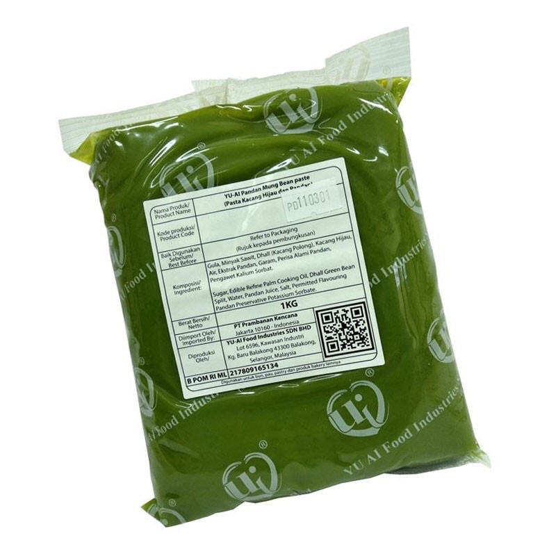 YU AI - Pasta Filling Pandan 1Kg / Pandan mung bean