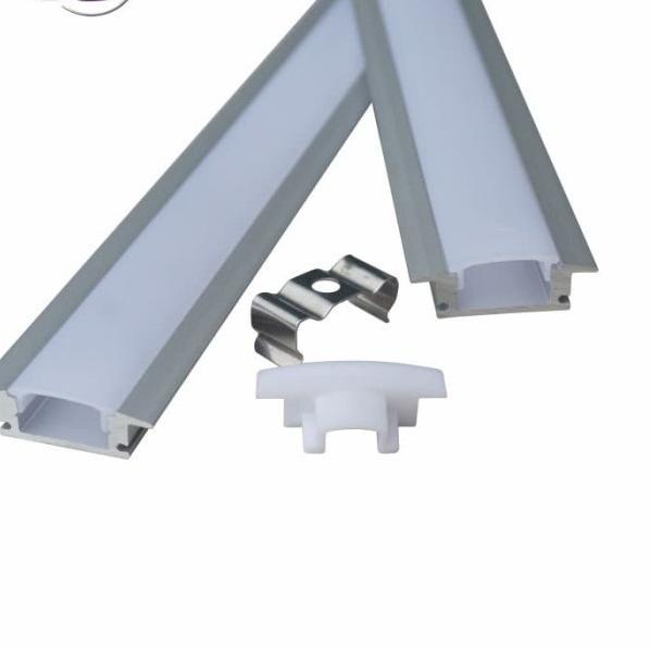 ➮ LED Profile Cover Casing Rumah Kap Housing LED Strip Rigid Alumunium U ☄
