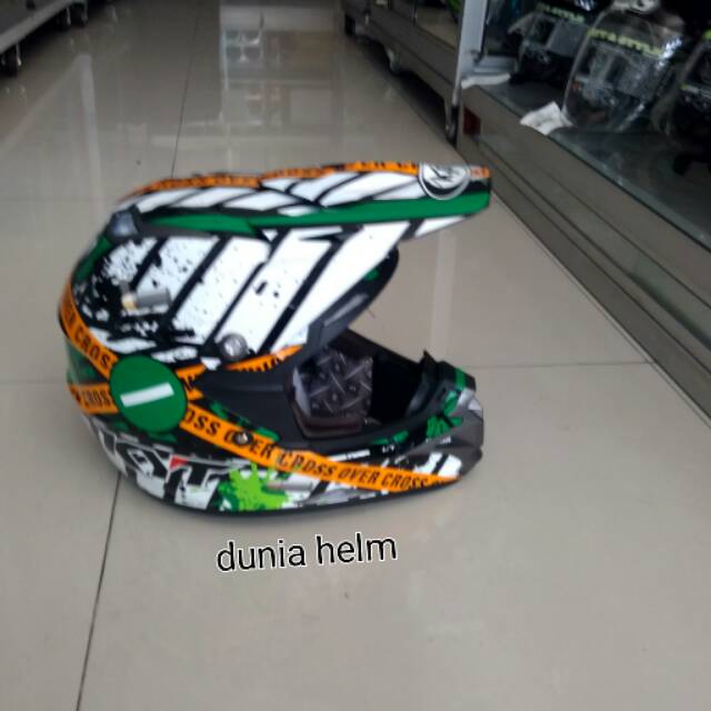 Helm kyt cross over verboden black/green