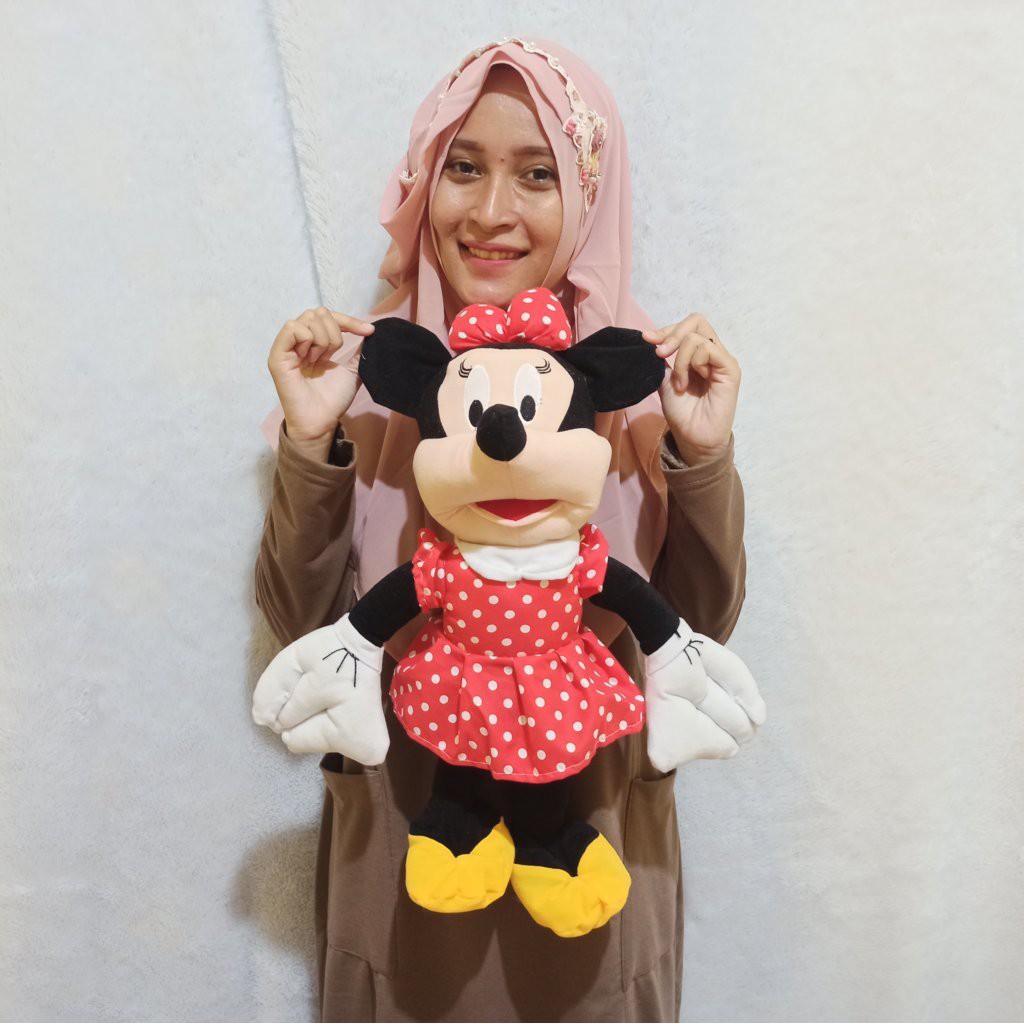 Boneka Mickey atau Minnie mouse L murah