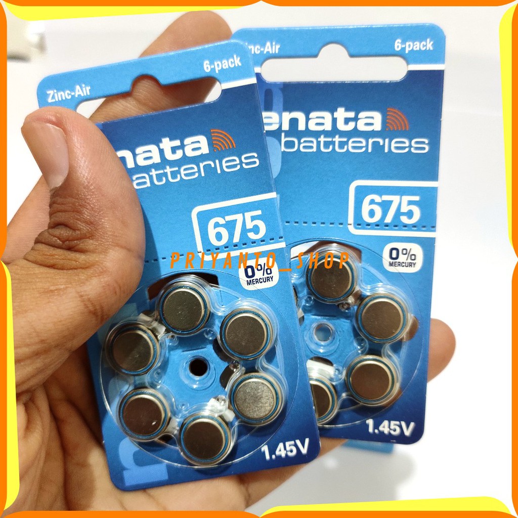 C O D BATERAI BATTERY ALAT BANTU DENGAR RENATA ZA 675 LR 44 AG13 ORIGINAL 1pcs