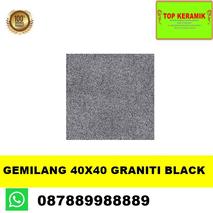 Keramik Lantai Gemilang 40x40 Graniti Black Kw 1