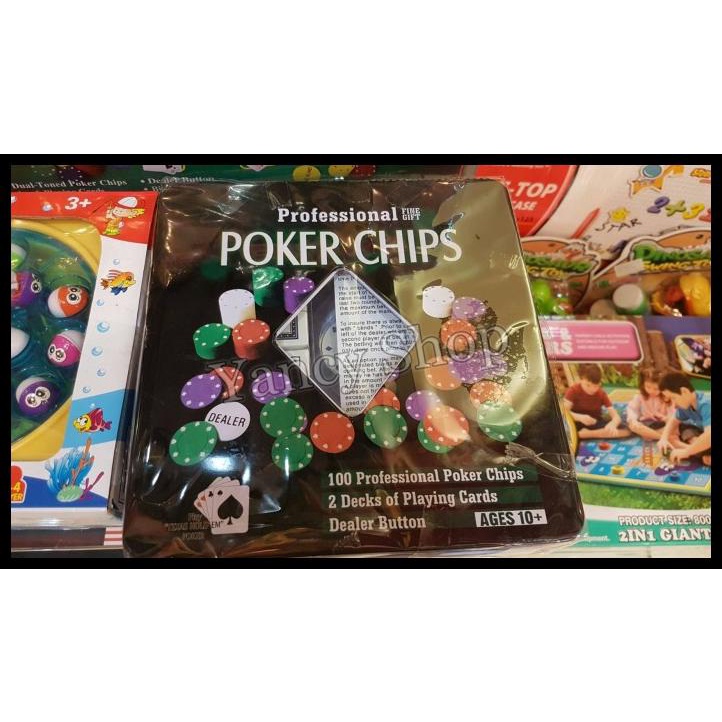 (Termurah) Board Game Chip Poker Set Isi 100