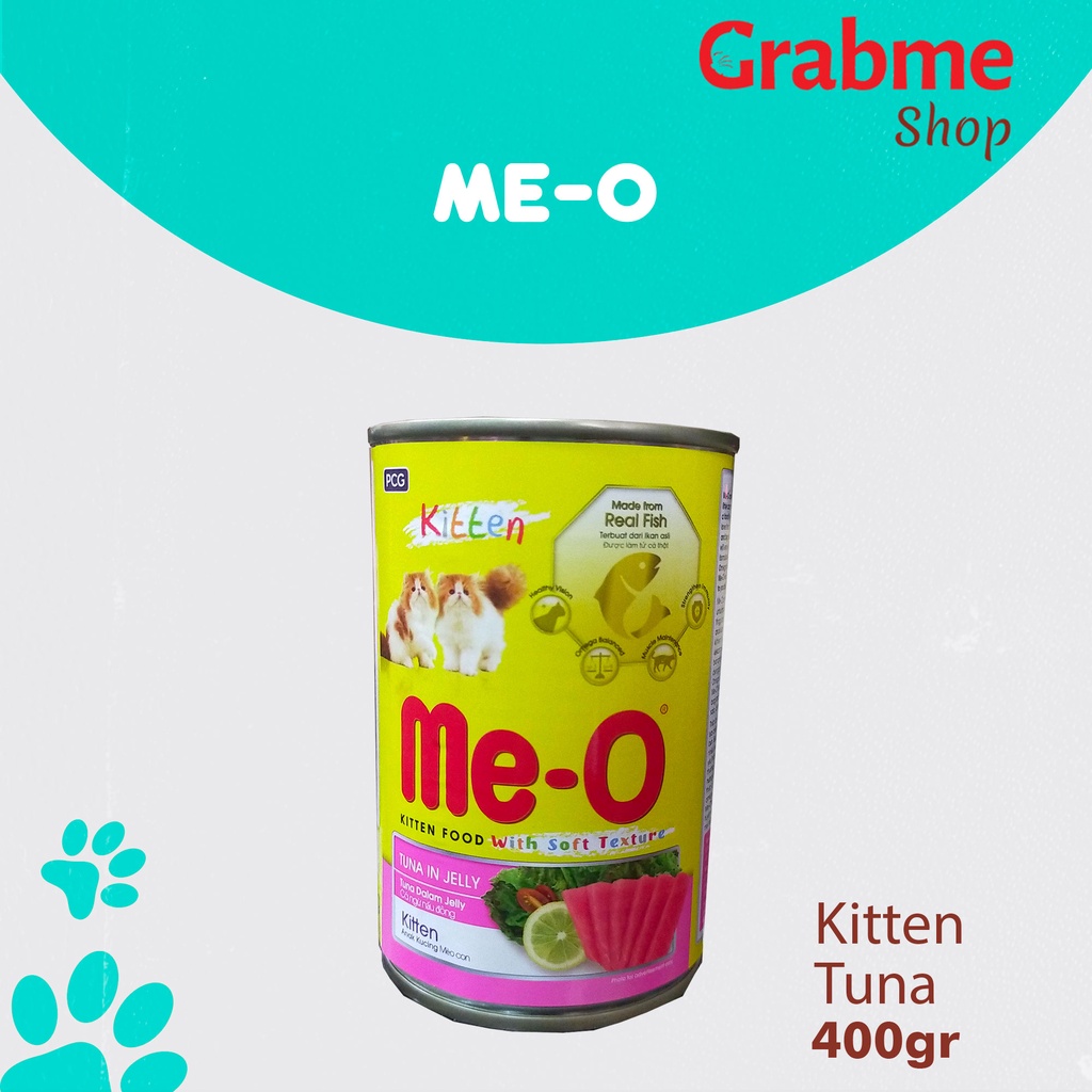 Makanan Kucing MEO kaleng KITTEN TUNA IN JELLY 400gr