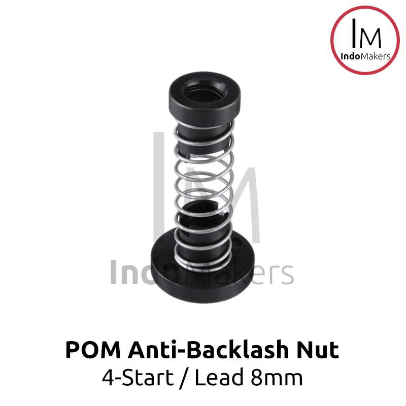 POM Leadscrew T8-2-D2 8mm Lead 8mm Anti Backlash Spring Nut