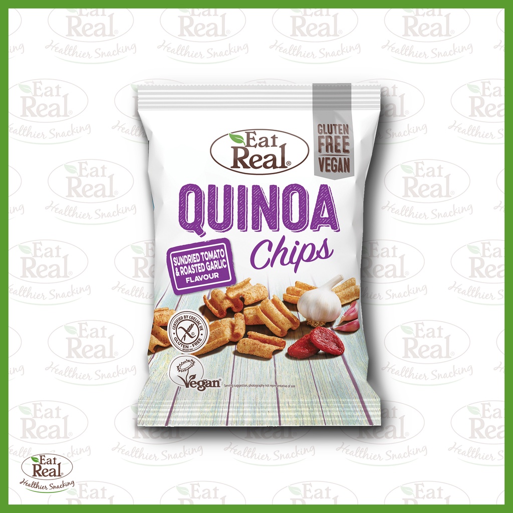 

Eat Real Quinoa Chips | Sundried Tomato & Roasted Garlic | Keripik Vegan